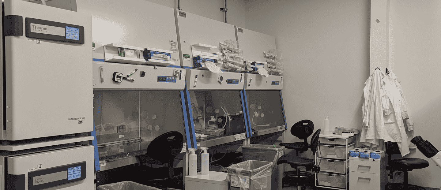 Tissue culture suite inside BADASS Labs laboratory space at 1010 Atlantic Ave in Alameda, CA