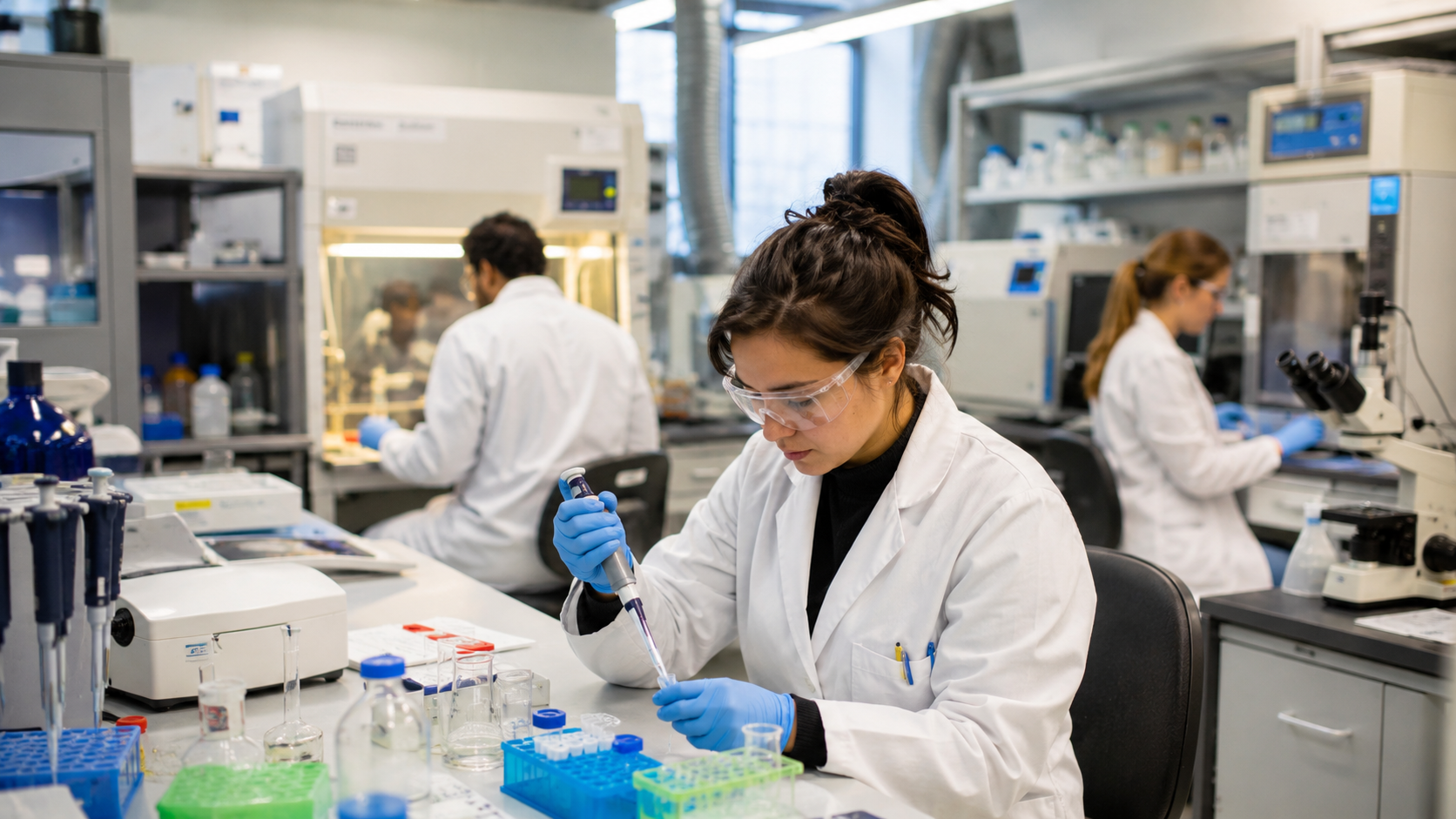 Startup Scientist Conducting Research in a Wet Lab